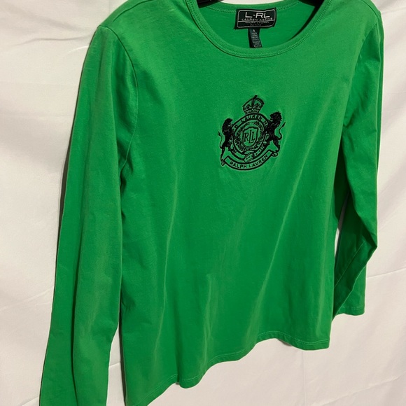 Sz PL Vintage  Lauren Ralph Lauren Large Logo Crest Top. - Picture 4 of 5